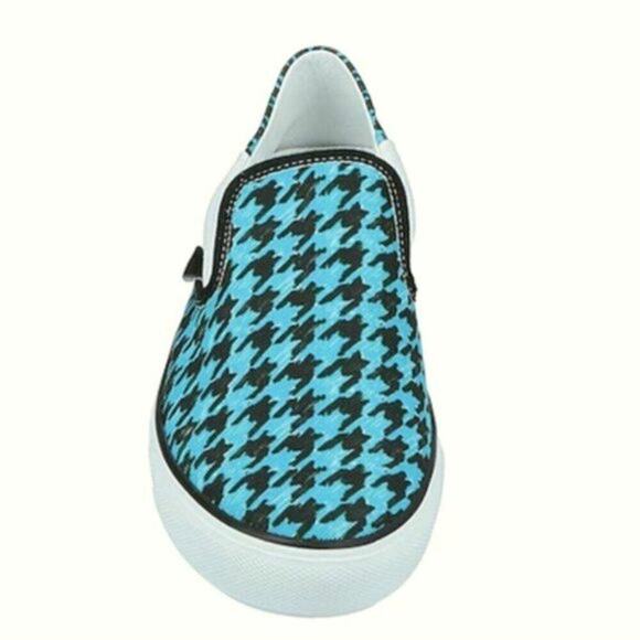 Vetements Baboush Slip On Sneakers Blue houndstooth canvas - Picture 4 of 9
